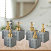 The Better Home 220ml Dispenser Bottle - Grey (Set of 6) | Ceramic Liquid Dispenser for Kitchen, Wash-Basin, and Bathroom | Ideal for Shampoo, Hand Wash, Sanitizer, Lotion, and More
